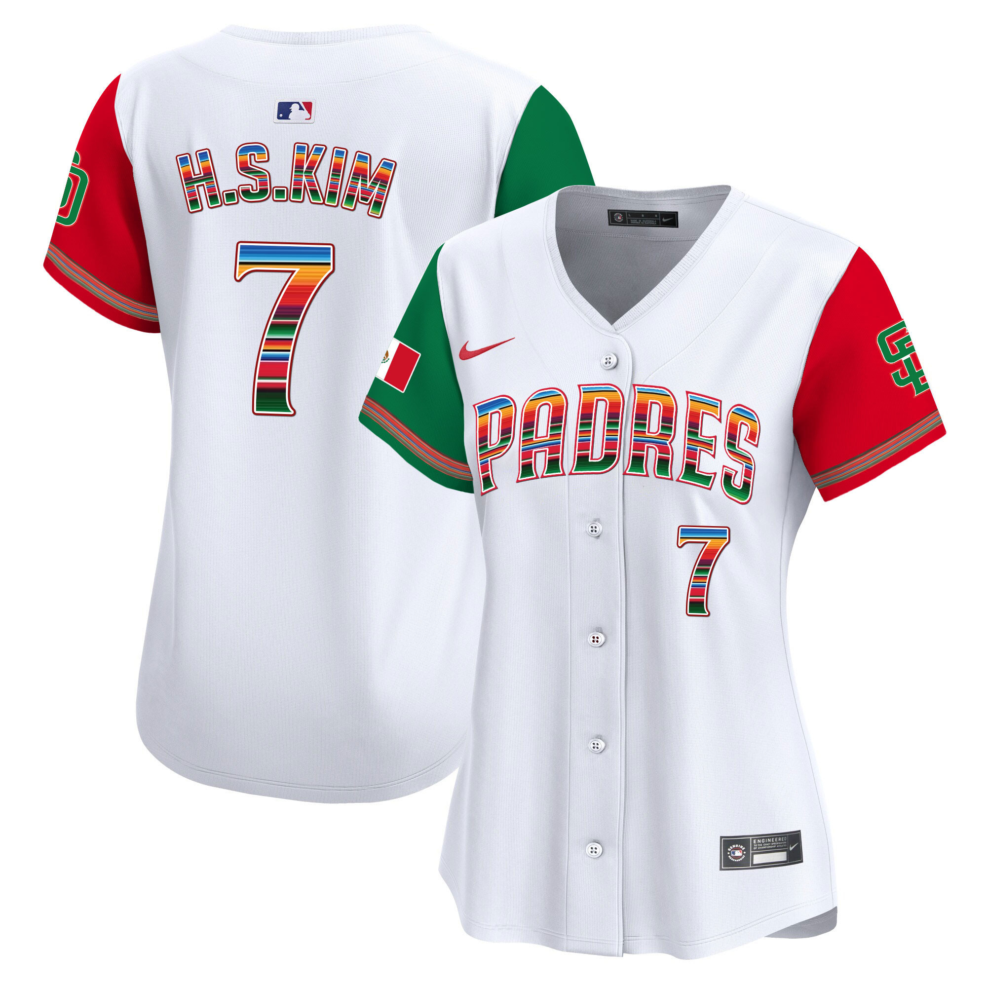 Ha-Seong Kim Women's San Diego Padres Mexico Premier Limited Color Sleeves Jersey - All Stitched