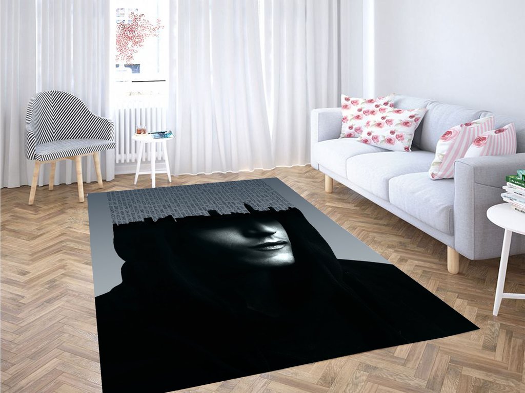 Hacker Mr. Robot Rami Malek Living Room Modern Carpet Rectangle Rug