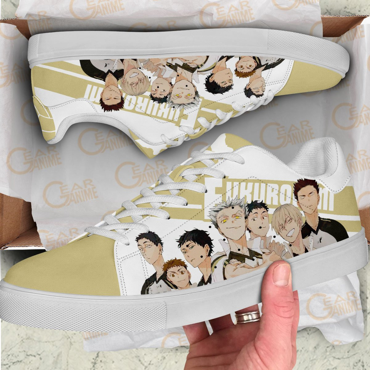 Haikyu Fukurodani Skate Shoes Black Haikyu!! Custom Anime Shoes