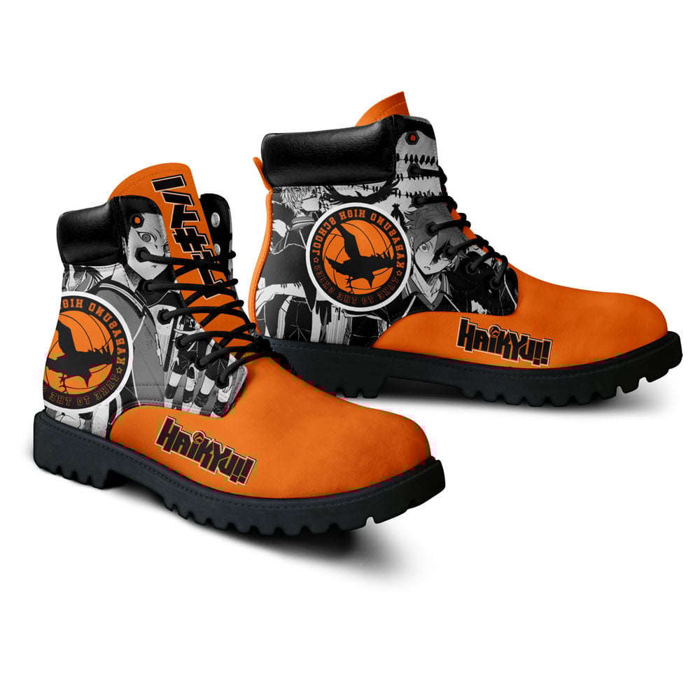 Haikyuu Karasuno Boots Custom Manga Anime Shoes