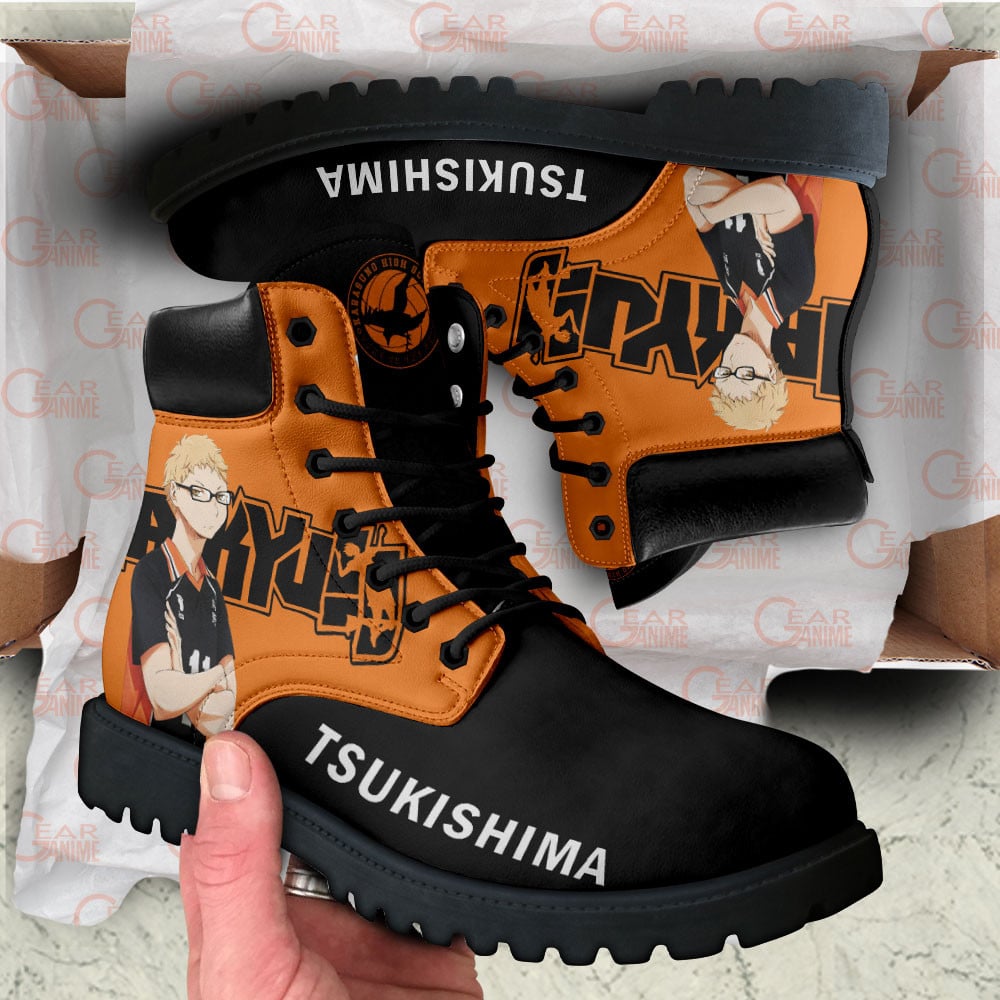 Haikyuu Kei Tsukishima Boots Anime Custom Shoes