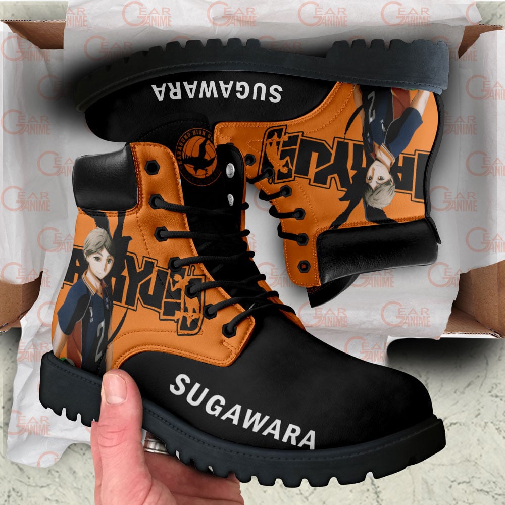 Haikyuu Koshi Sugawara Boots Anime Custom Shoes