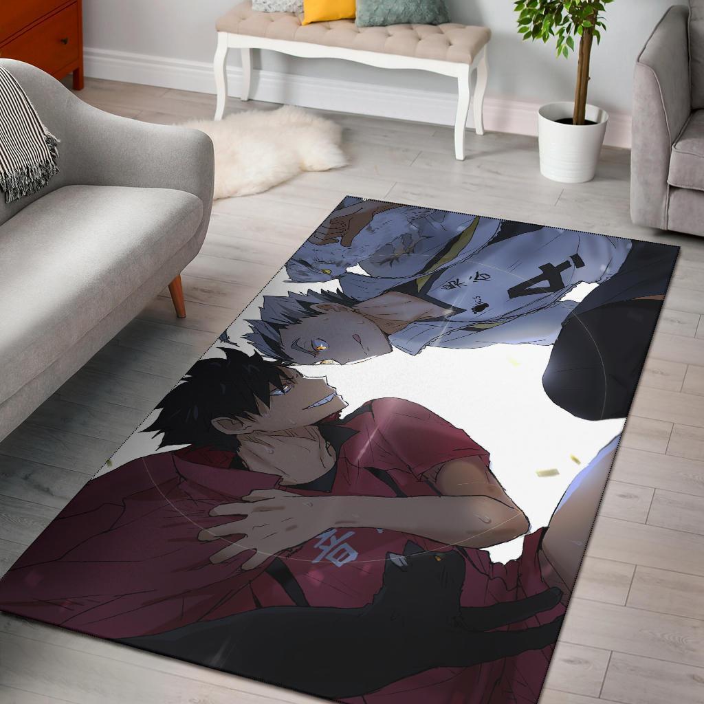 Haikyuu Kuroo Vs Bokuto Area Rectangle Rug