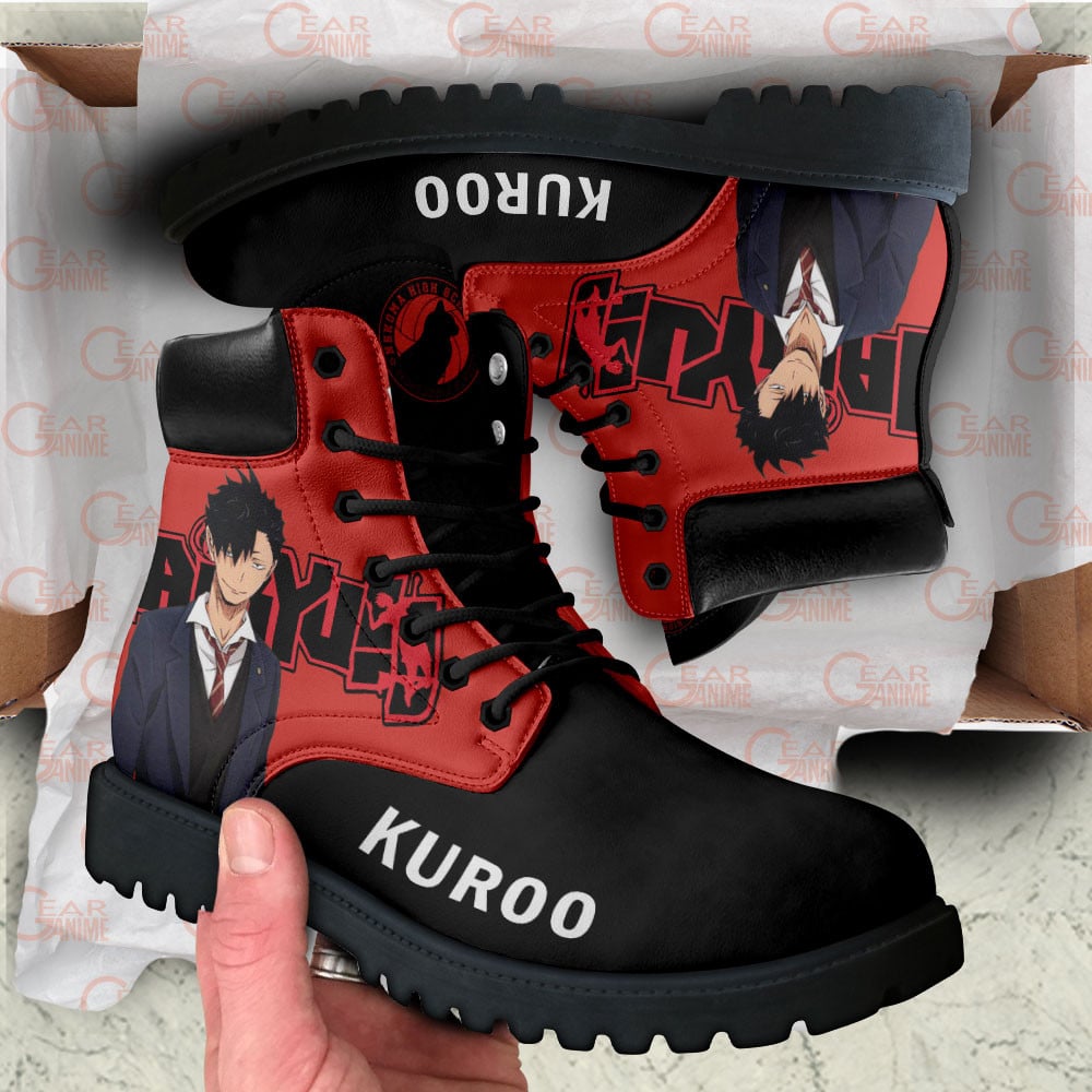Haikyuu Tetsuro Kuroo Boots Anime Custom Shoes Great Gift For Fans