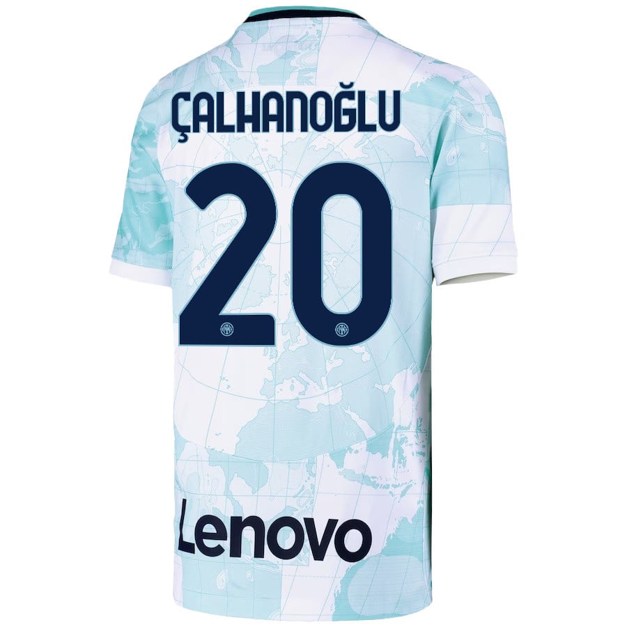 Hakan Çalhano?lu 20 Inter Milan 2022/23 Away Jersey – Youth, Light Green Hakan Çalhano?lu 20 Inter Milan 2022/23 Away Jersey – Youth, Light Green