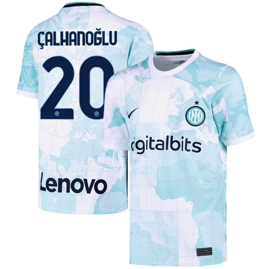 Hakan Çalhano?lu 20 Inter Milan 2022/23 Away Jersey – Youth, Light Green