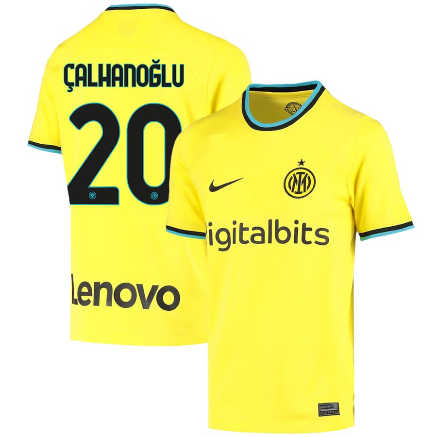 Hakan Çalhano?lu 20 Inter Milan 2022/23 Third Jersey – Youth, Yellow