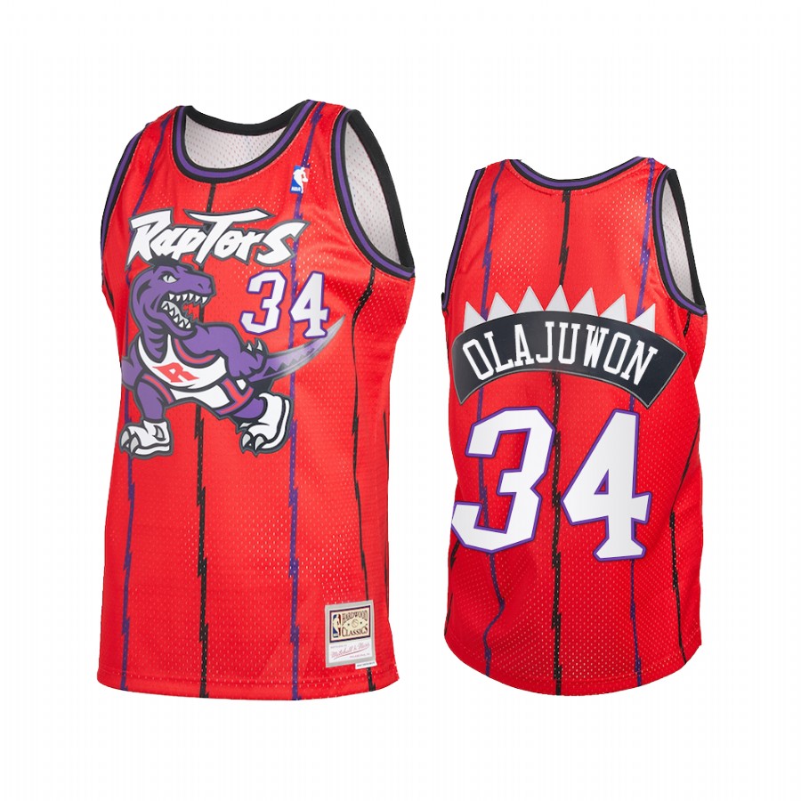 Hakeem Olajuwon #34 Toronto Raptors 2021 Reload 2.0 Jersey Red