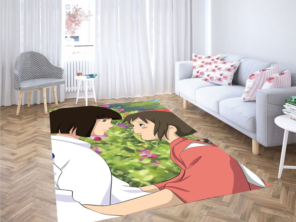 Haku And Chihiro Hug Living Room Modern Carpet Rectangle Rug