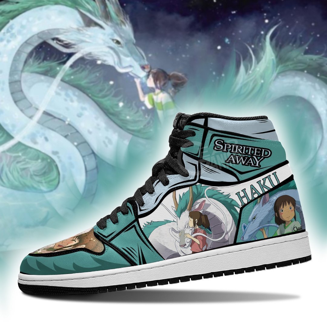 Haku Chihiro JD1s Sneakers Spirited Away Anime Shoes, Air Jordan Hightop