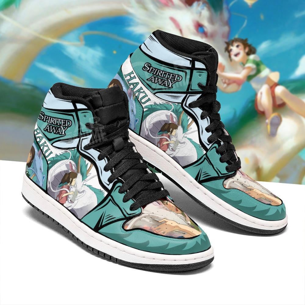 Haku Chihiro JD1s Sneakers Spirited Away Anime Shoes, Air Jordan Hightop