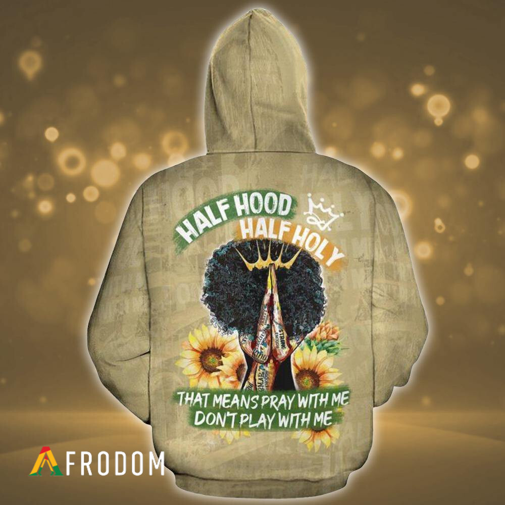 Half Hood Half Holy All Over Hoodie