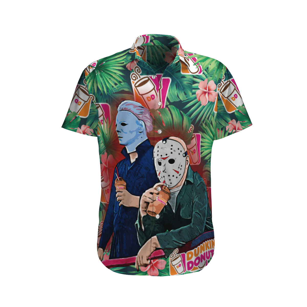 Halloween Dunkins Jason Enjoy Horror Hawaiian Shirt