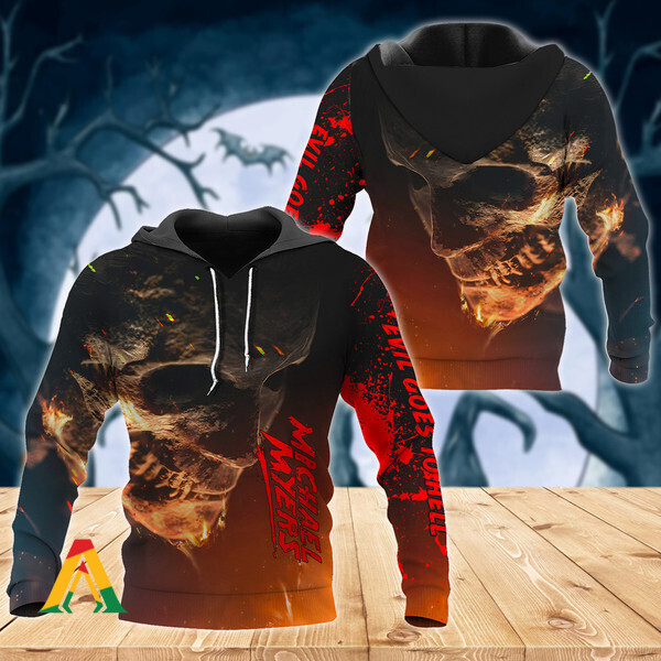 Halloween Michael Myers Evil Goes To Hell Hoodie