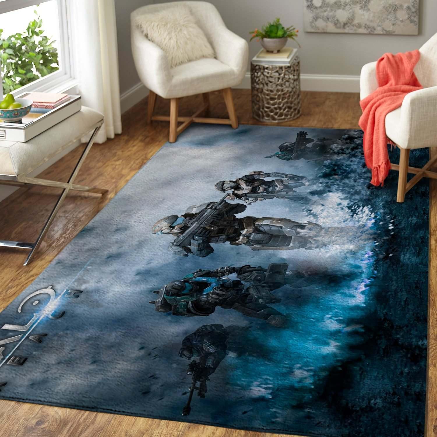 Halo Game Area Rectangle Rug