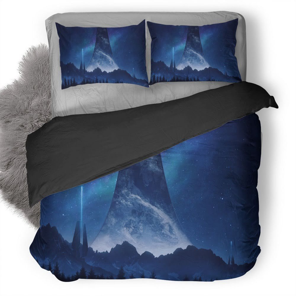 Halo Infinite Into The Night 3D Customized Duvet Cover Bedding Set