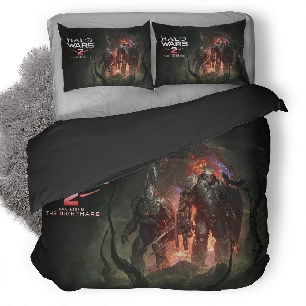 Halo Wars Awakening The Nightmare 3D Customized Duvet Cover Bedding Set