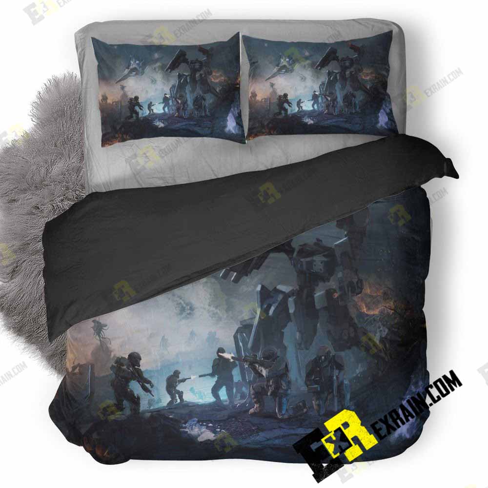 Halo Wars Operation Spearbreaker Engagement Us 3D Customized Duvet Cover Bedding Set