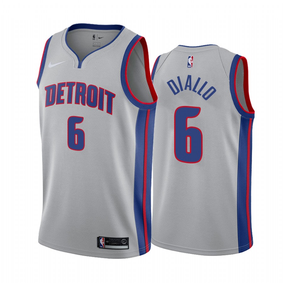 Hamidou Diallo Detroit Pistons 2021 Statement Edition Gray #6 Jersey