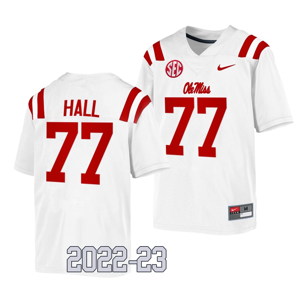 Hamilton Hall Ole Miss Rebels College White Men Game 77 Jersey 2022-23