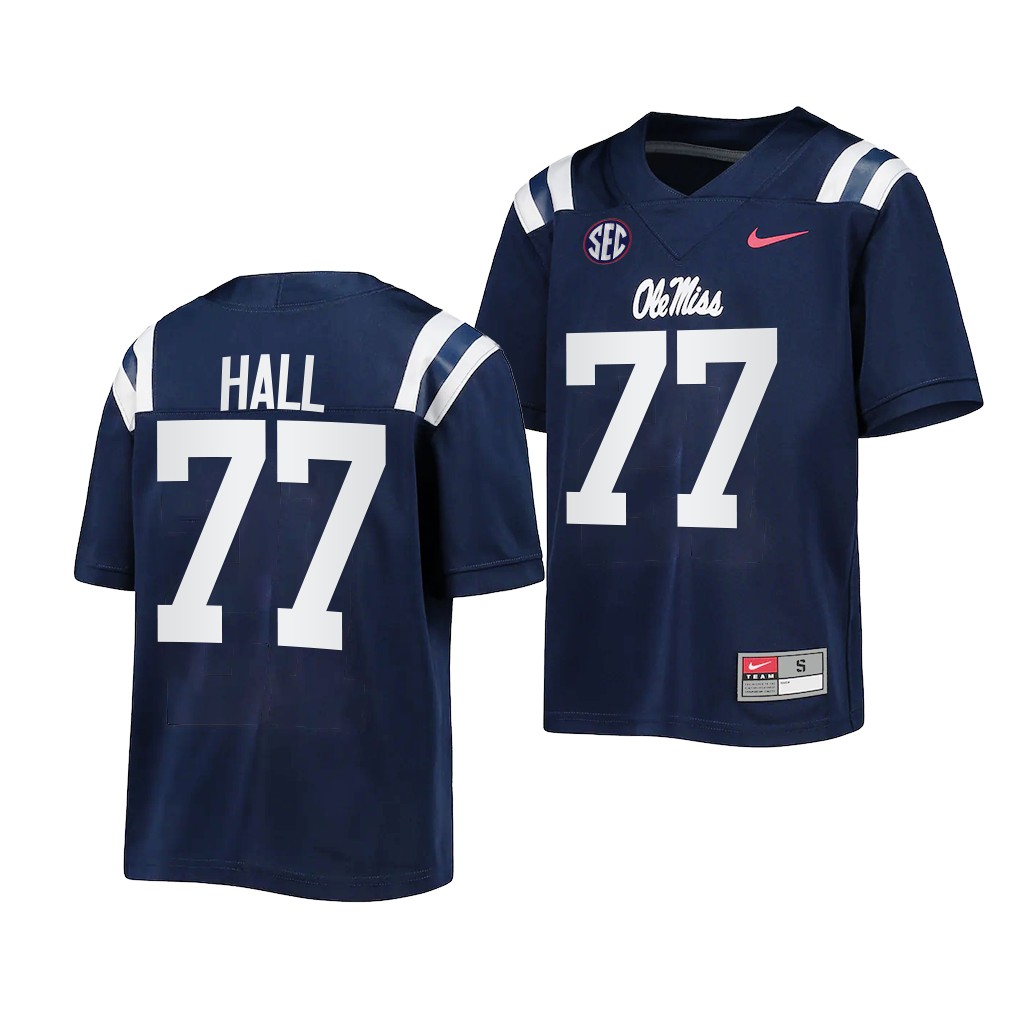 Hamilton Hall Ole Miss Rebels Navy 2022-23 Untouchable Game  Youth Jersey