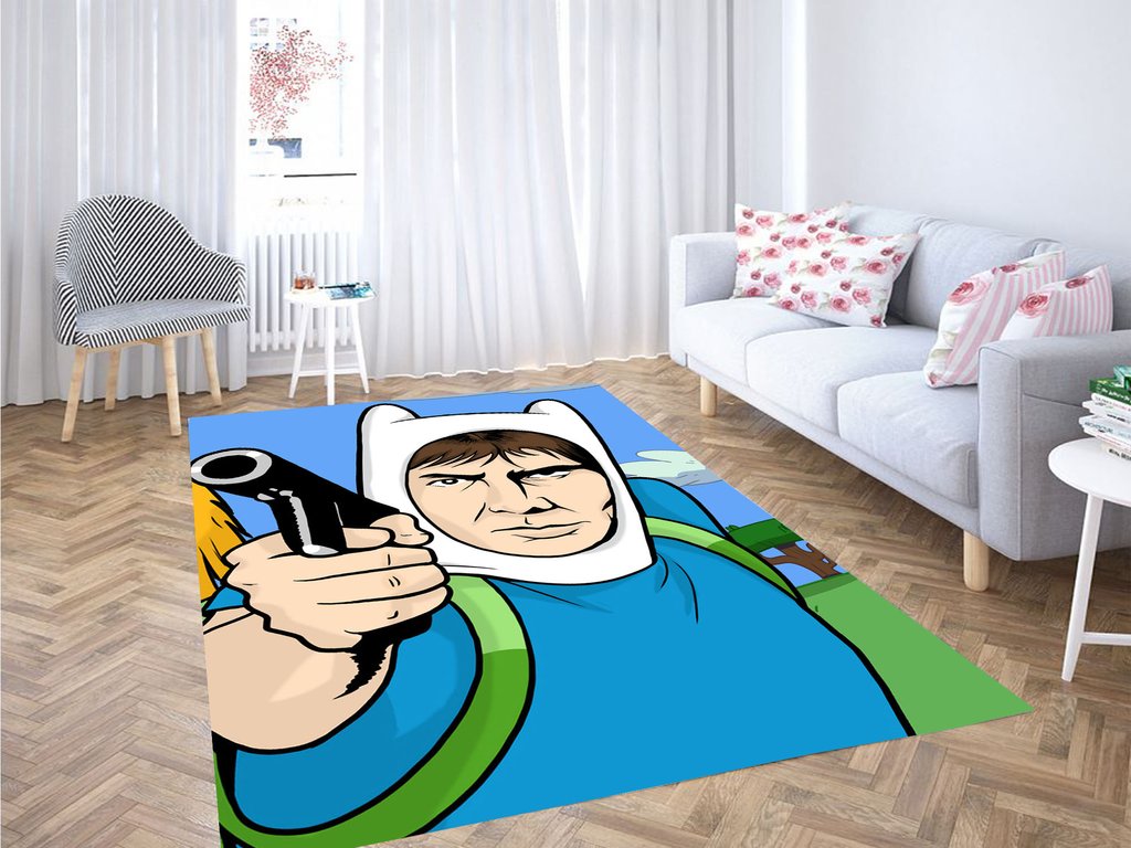 Han Solo Star Wars Adventure Time Finn Living Room Modern Carpet Rectangle Rug
