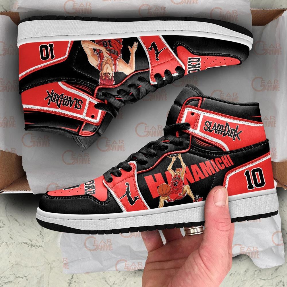 Hanamichi Sakuragi JD1s Sneakers Anime Slam Dunk Shoes, Air Jordan Hightop