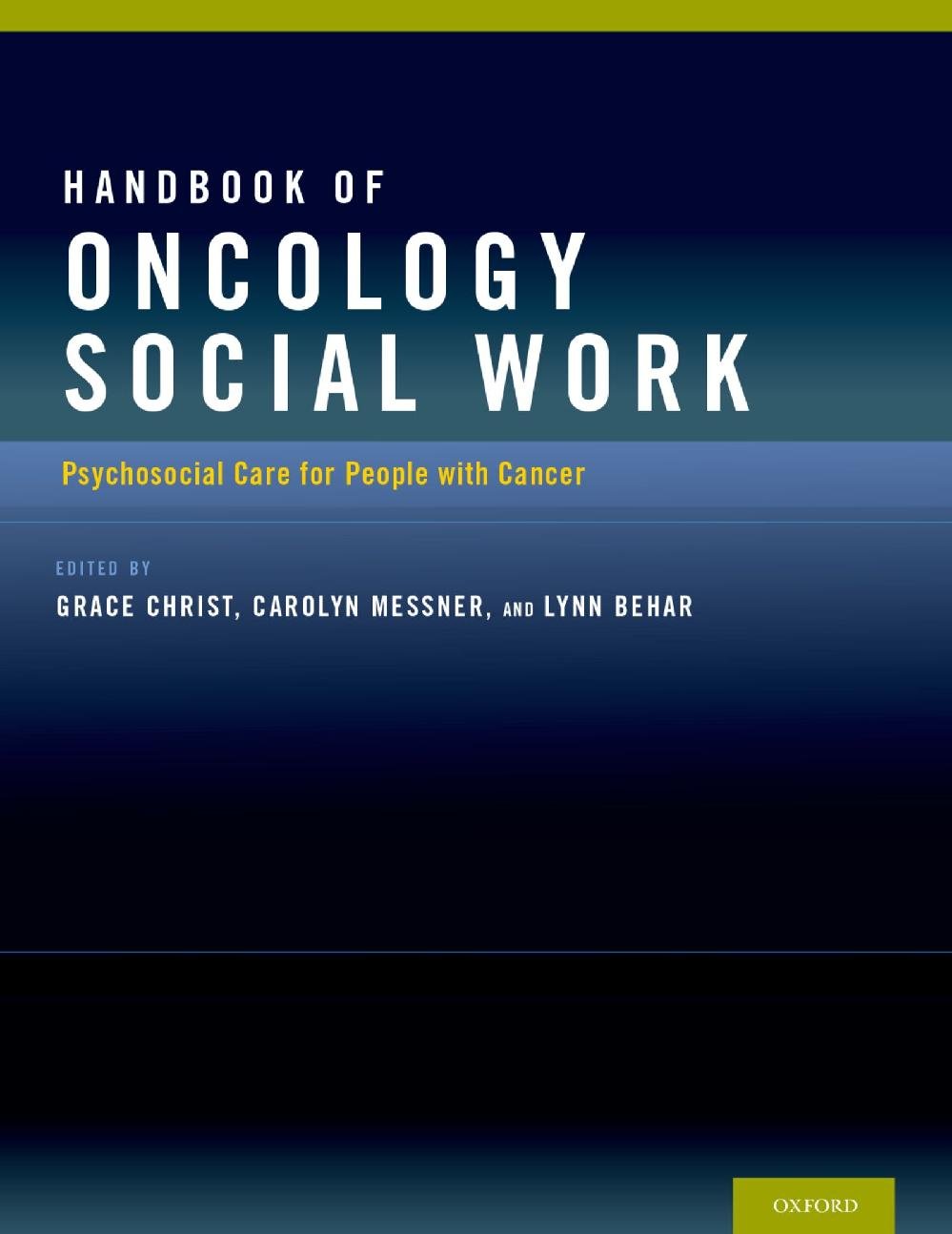 Handbook of Oncology Social Work: Psychosocial Care for People with Cancer (PDF/EPUB Version)