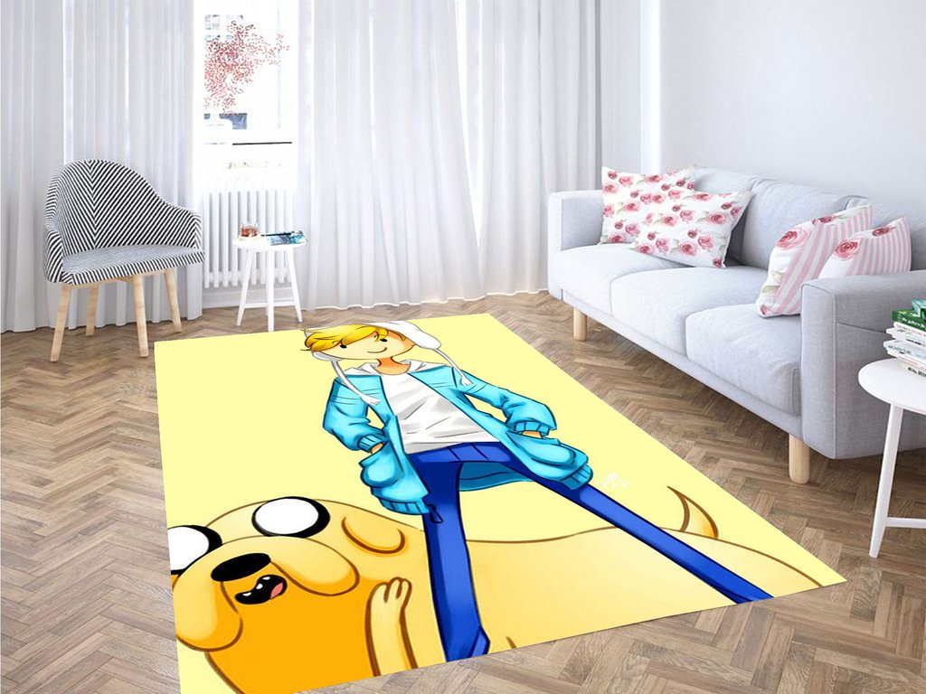 Handsome Finn Adventure Time Living Room Modern Carpet Rectangle Rug