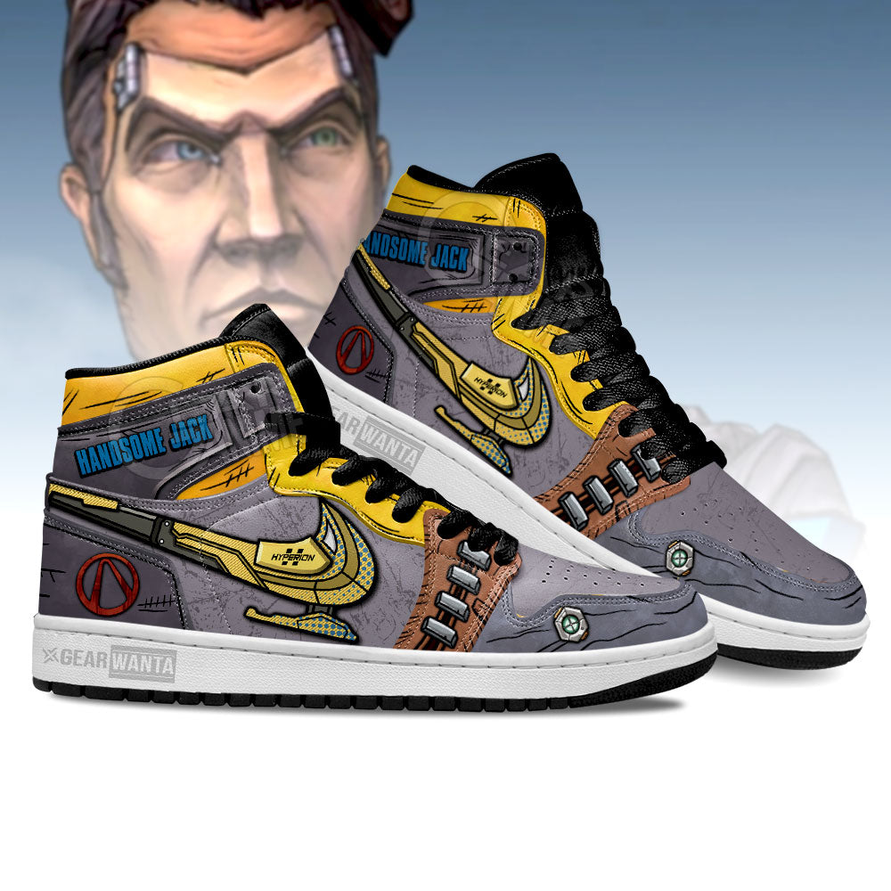 Handsome Jack Swoosh Borderlands J1 Shoes For Fans Sneakers, Air Jordan Hightop