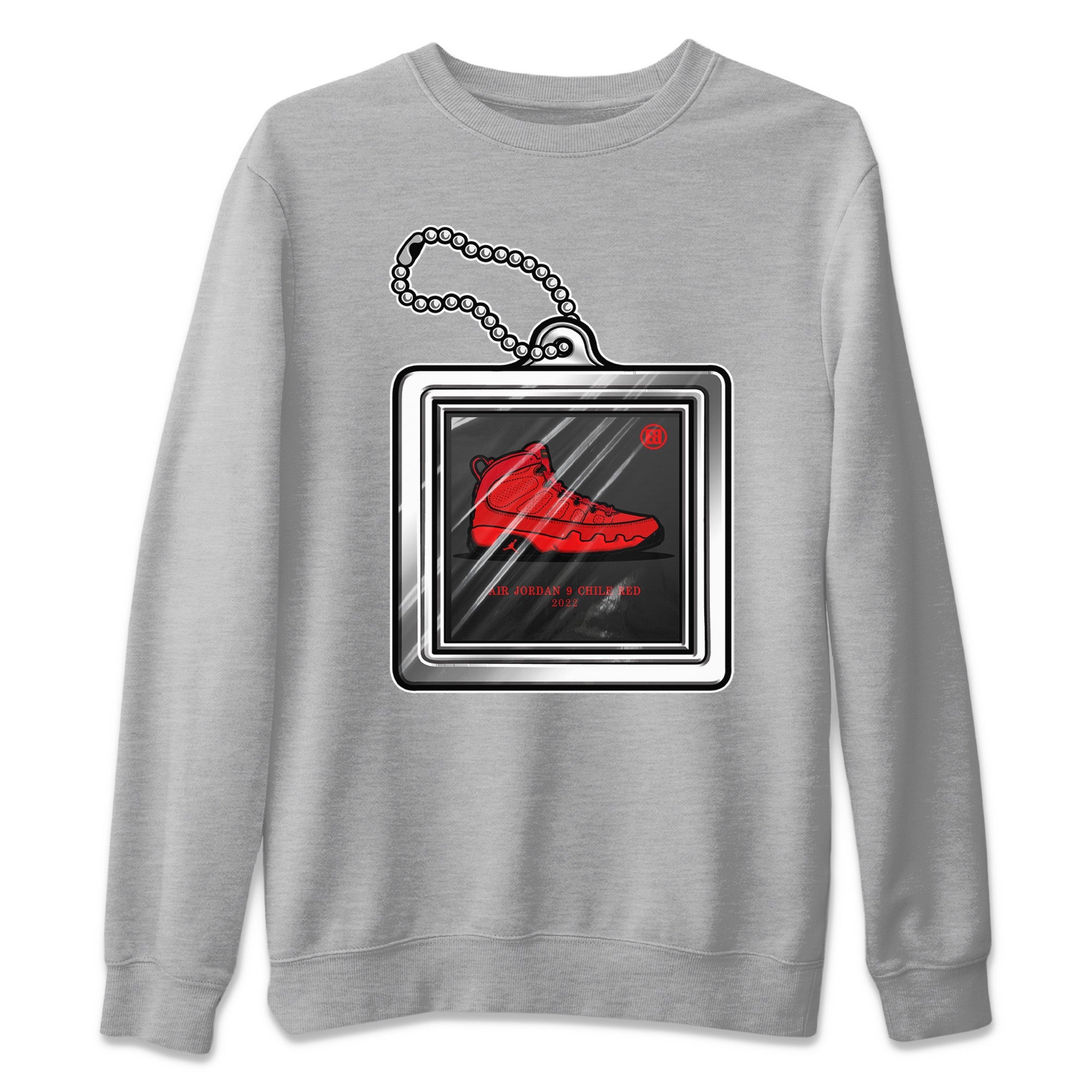 Hang Tag Unisex Sweater – Air Jordan 9 Chile Red, Sneakers Matching Sweater