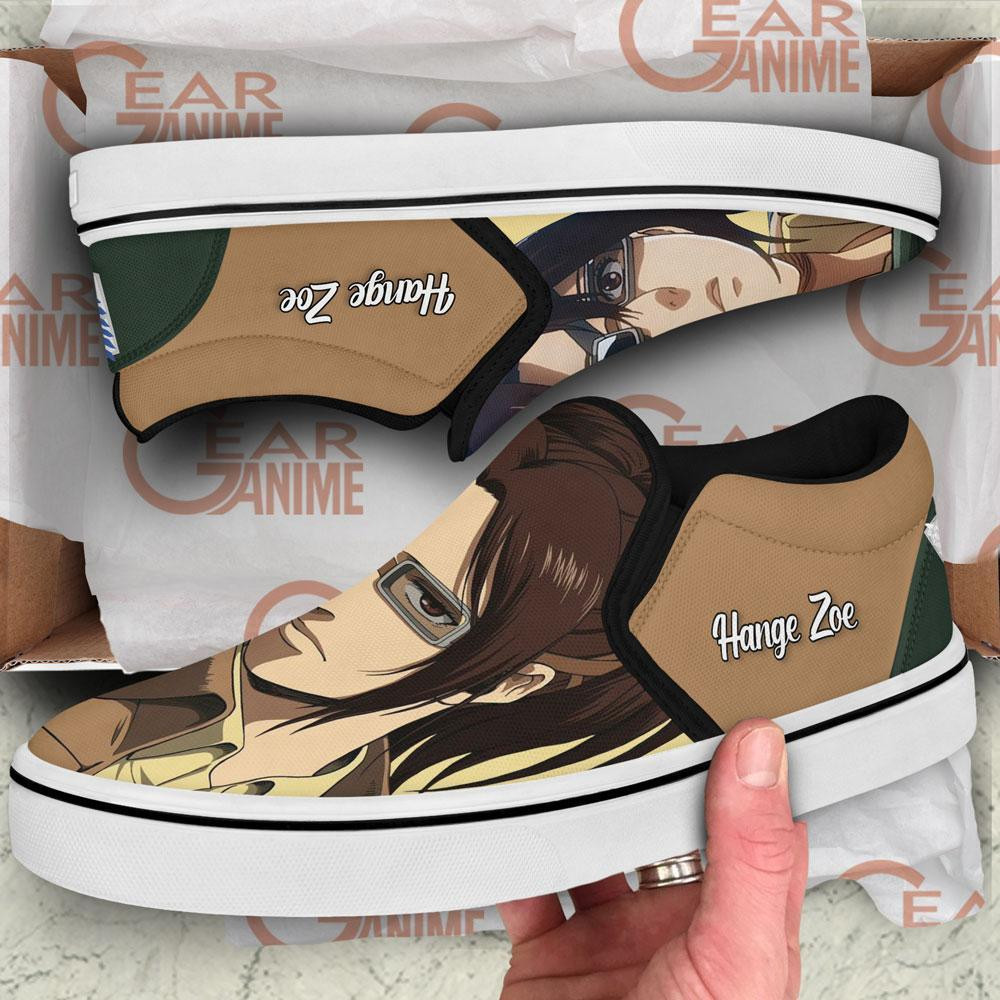 Hange Zoe Slip-On Shoes Canvas Custom Anime Attack On Tian Shoes