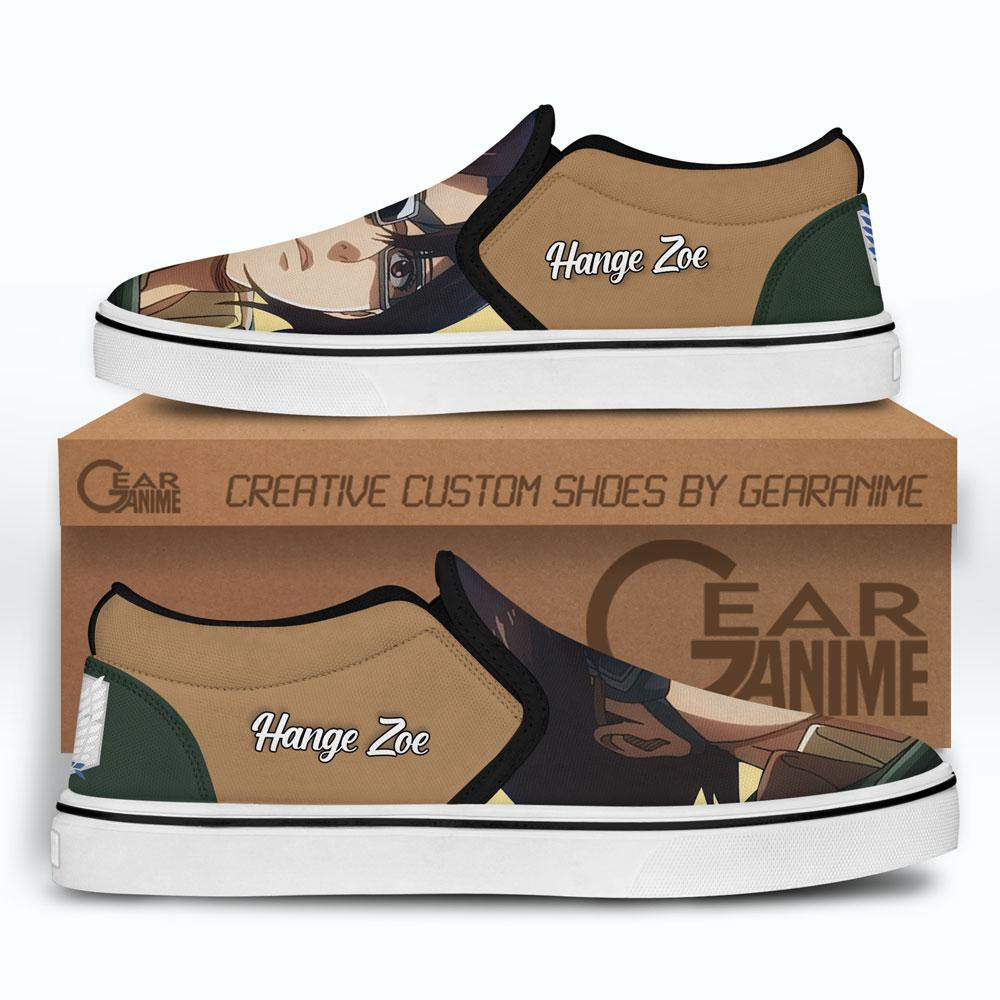 Hange Zoe Slip-On Shoes Canvas Custom Anime Attack On Tian Shoes