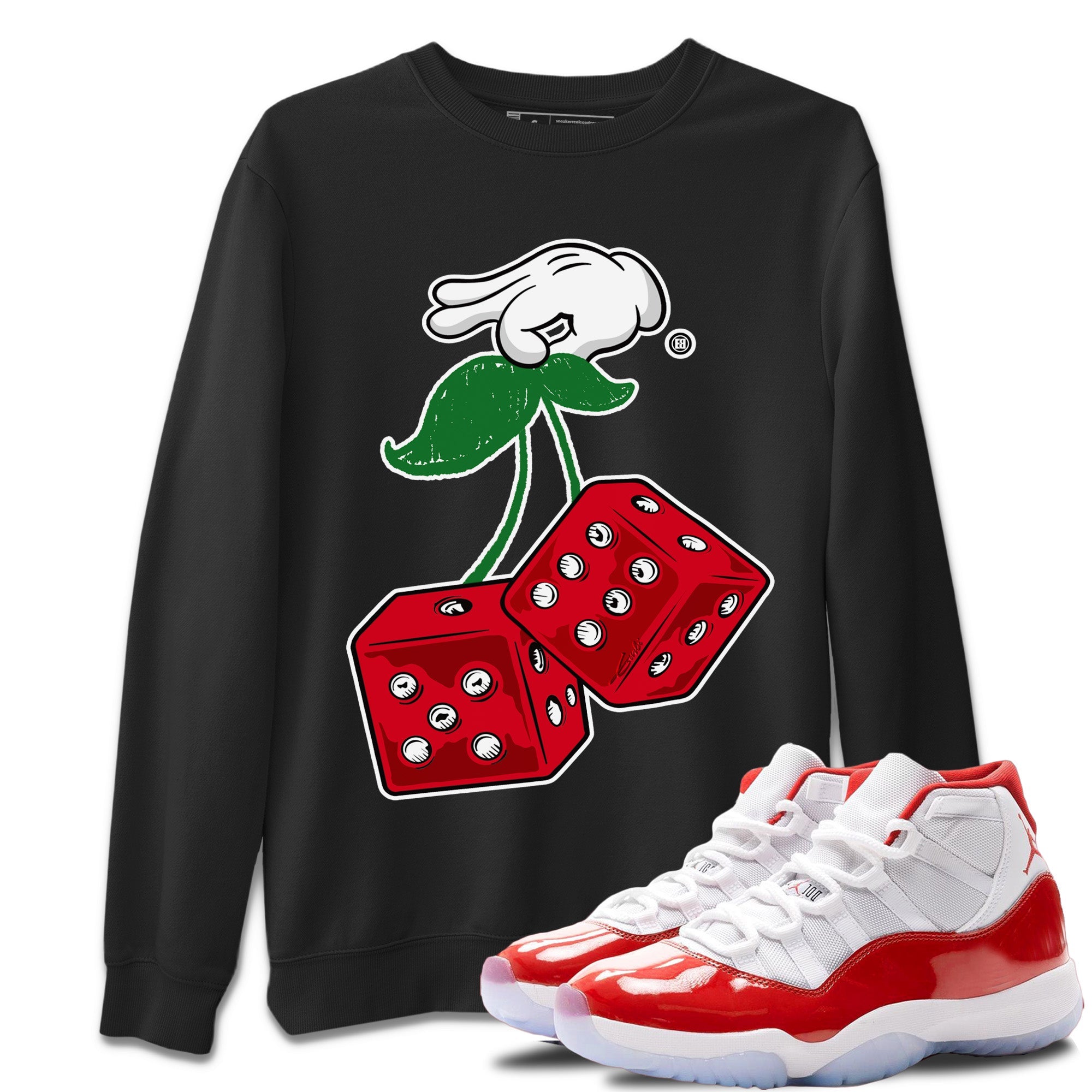 Hanging Dice Unisex Sweater – Air Jordan 11 Cherry, Sneakers Matching Sweater