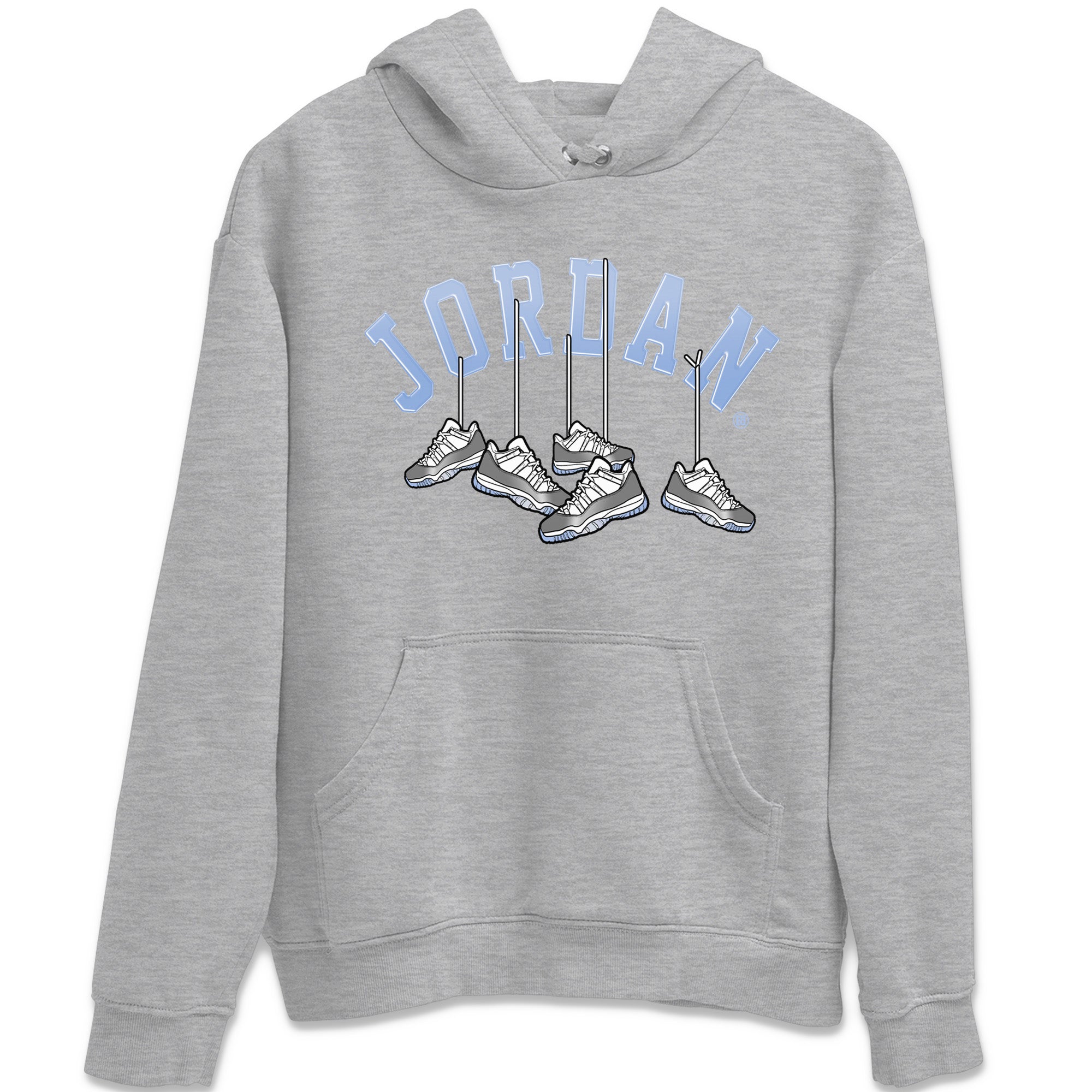 Hanging Sneakers Unisex Hoodie – Air Jordan 11 White Cement