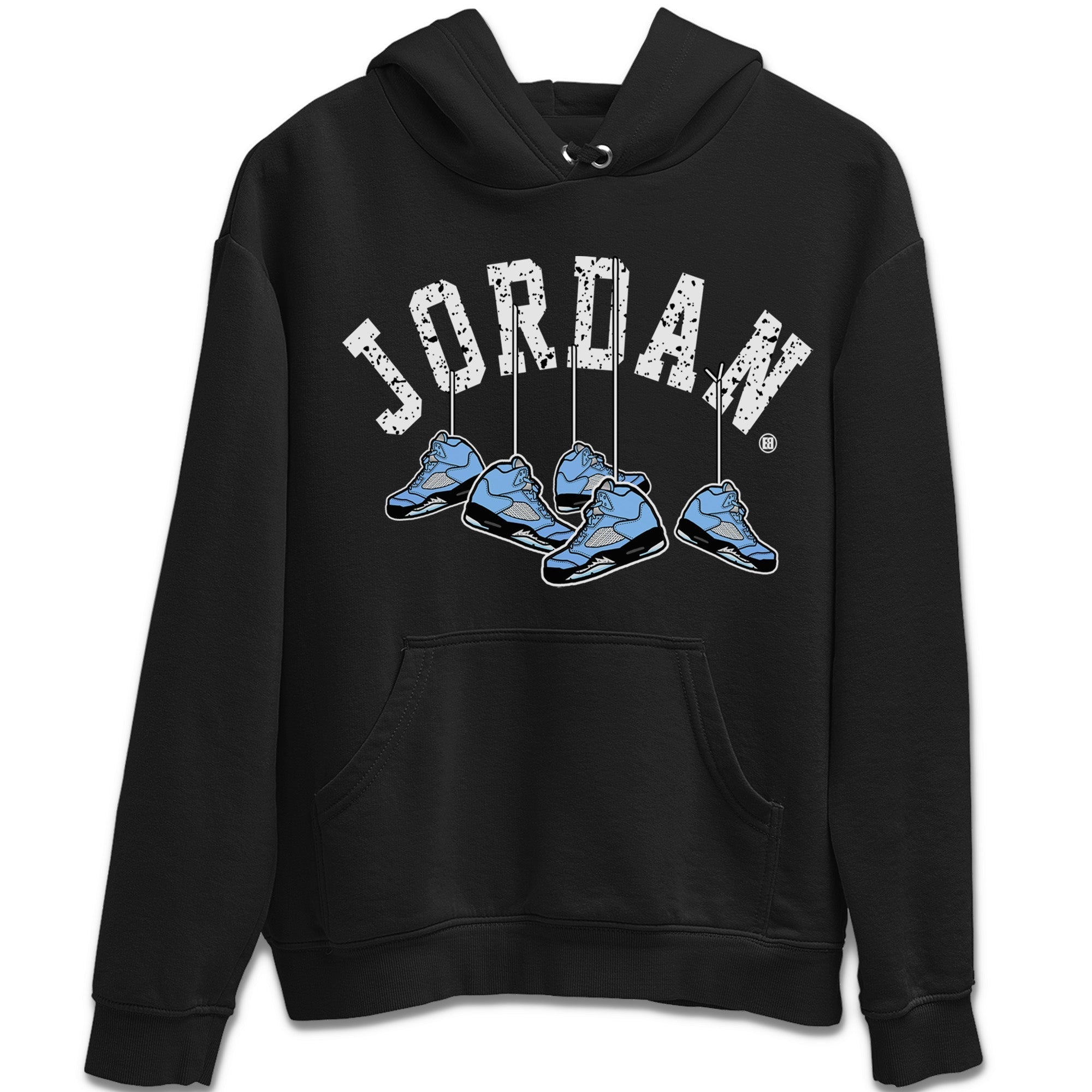 Hanging Sneakers Unisex Hoodie – Air Jordan 5 UNC