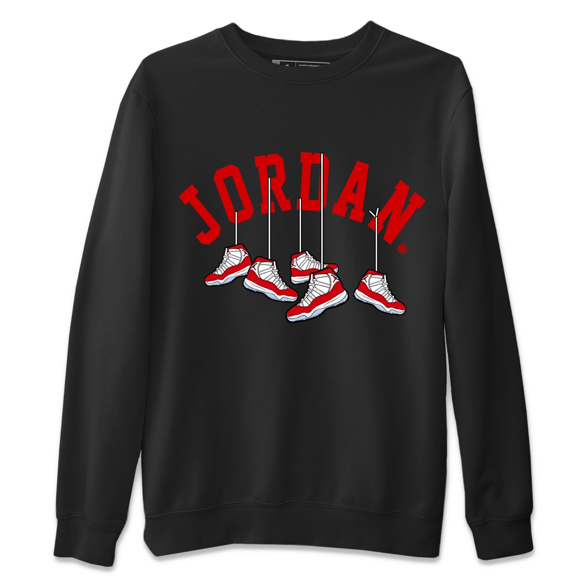 Hanging Sneakers Unisex Sweater – Air Jordan 11 Cherry, Sneakers Matching Sweater