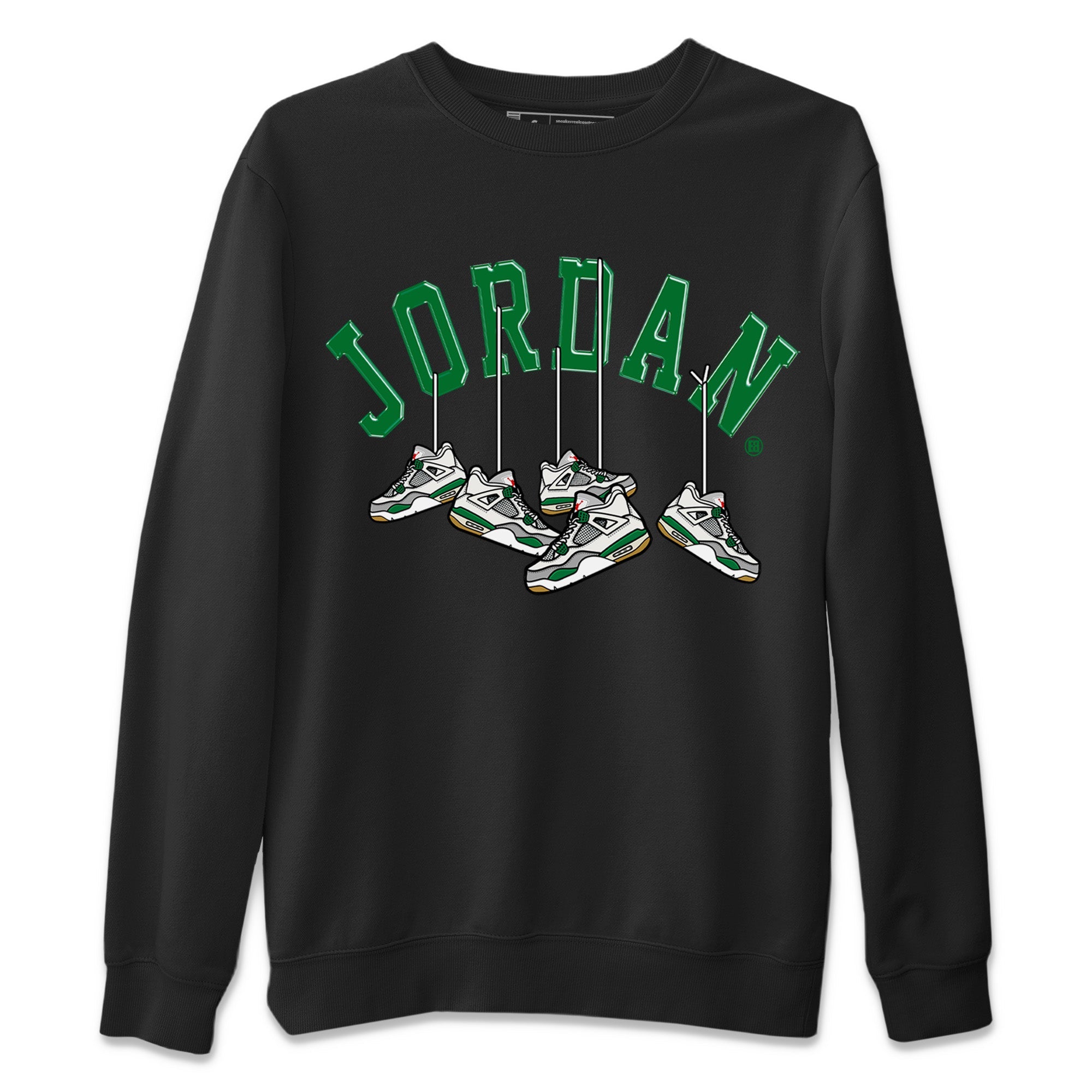 Hanging Sneakers Unisex Sweater – Air Jordan 4 Pine Green, Sneakers Matching Sweater
