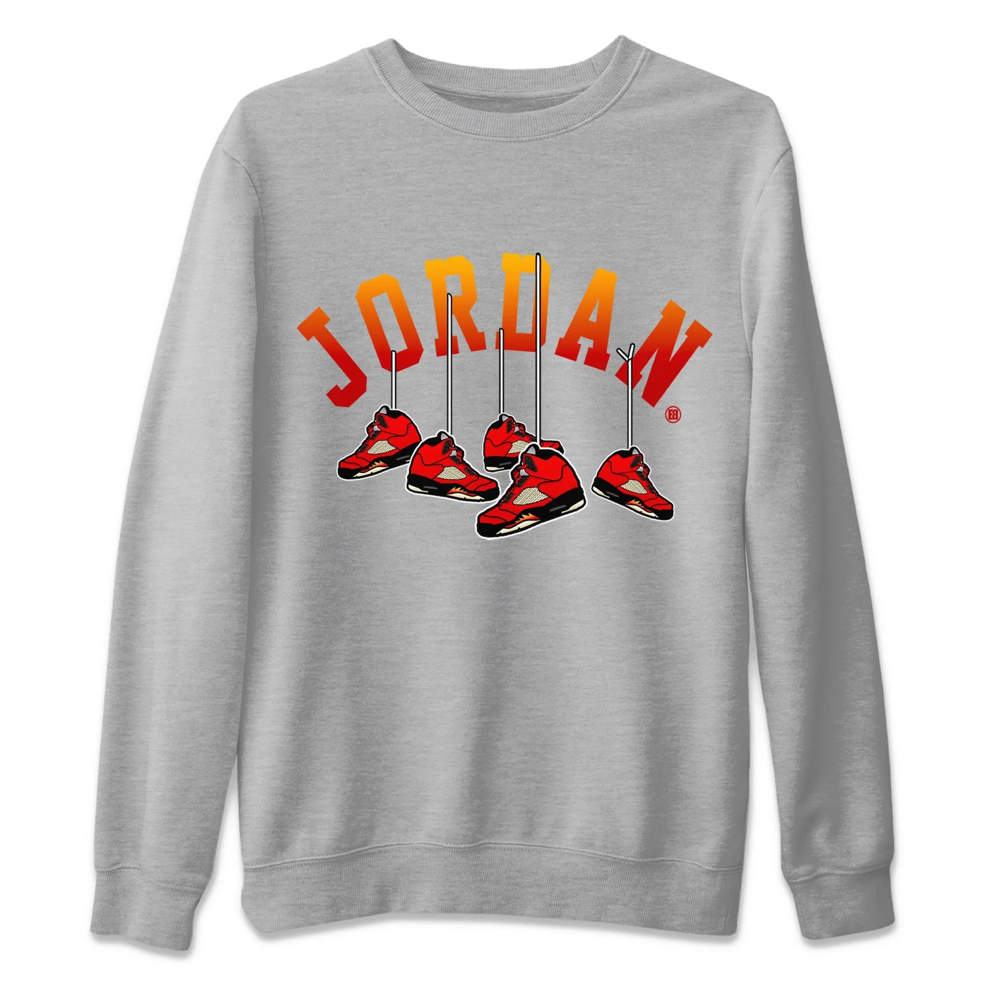Hanging Sneakers Unisex Sweater – Air Jordan 5 Mars For Her, Sneakers Matching Sweater