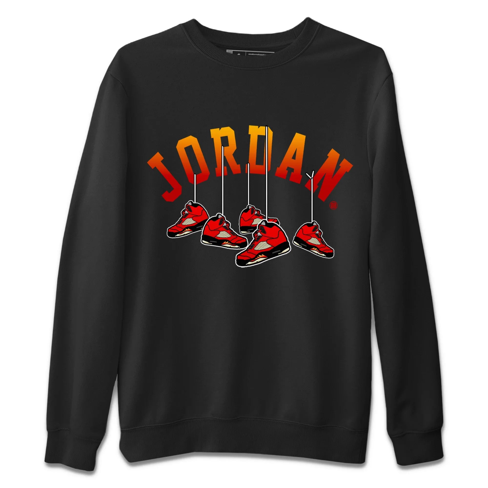 Hanging Sneakers Unisex Sweater – Air Jordan 5 Mars For Her, Sneakers Matching Sweater