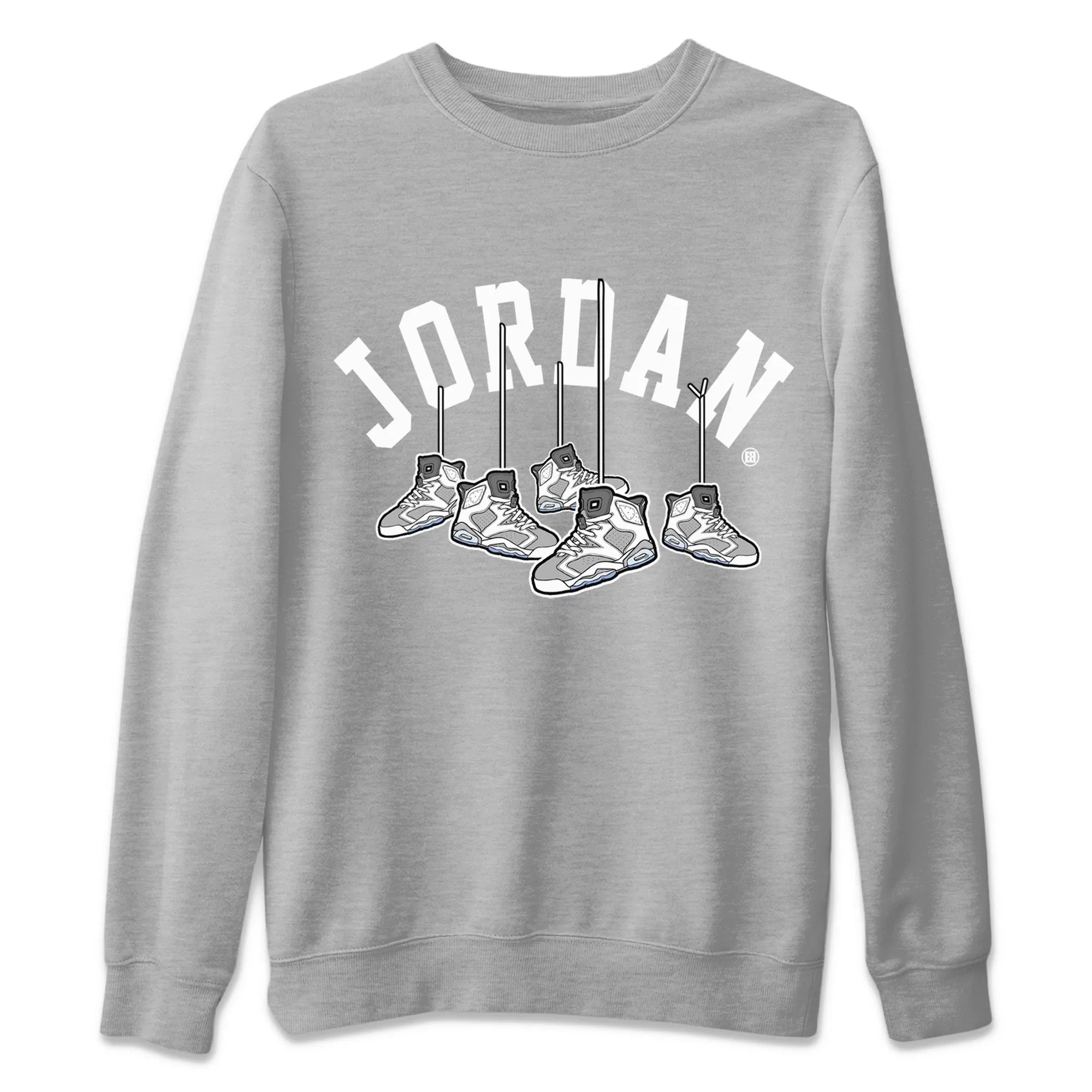 Hanging Sneakers Unisex Sweater – Air Jordan 6 Cool Grey, Sneakers Matching Sweater