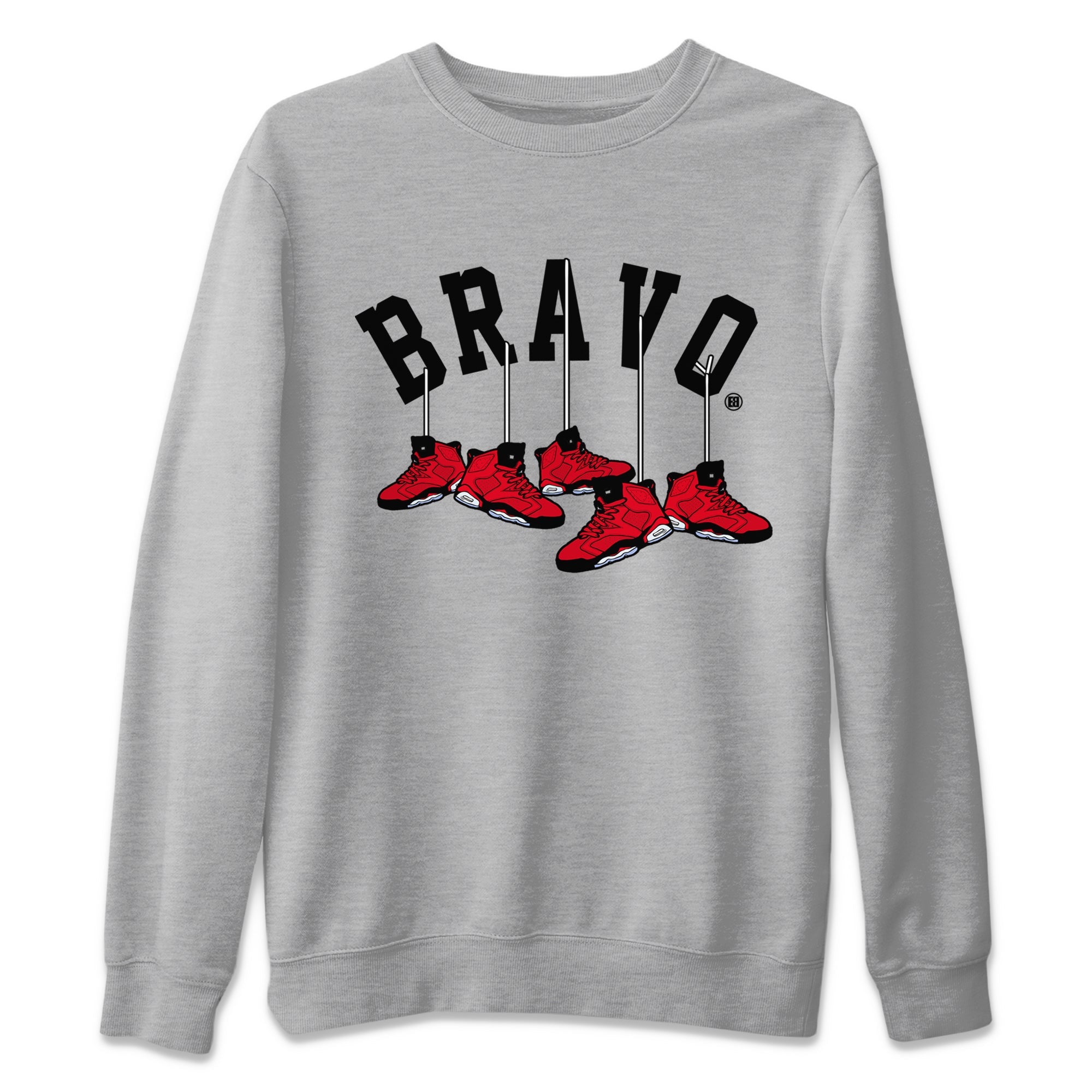 Hanging Sneakers Unisex Sweater – Air Jordan 6 Toro Bravo, Sneakers Matching Sweater