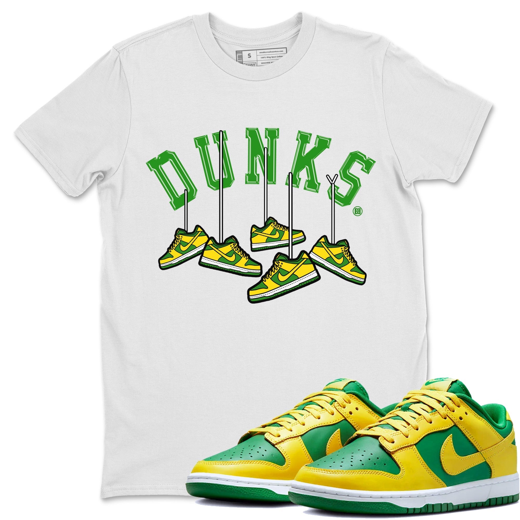 Hanging Sneakers Unisex Tshirt – Dunk Reverse Brazil