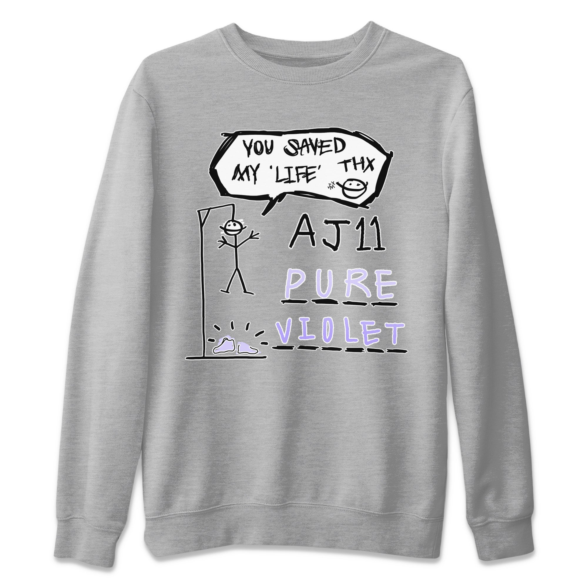 Hangman Unisex Sweater – Air Jordan 11 Pure Violet, Sneakers Matching Sweater