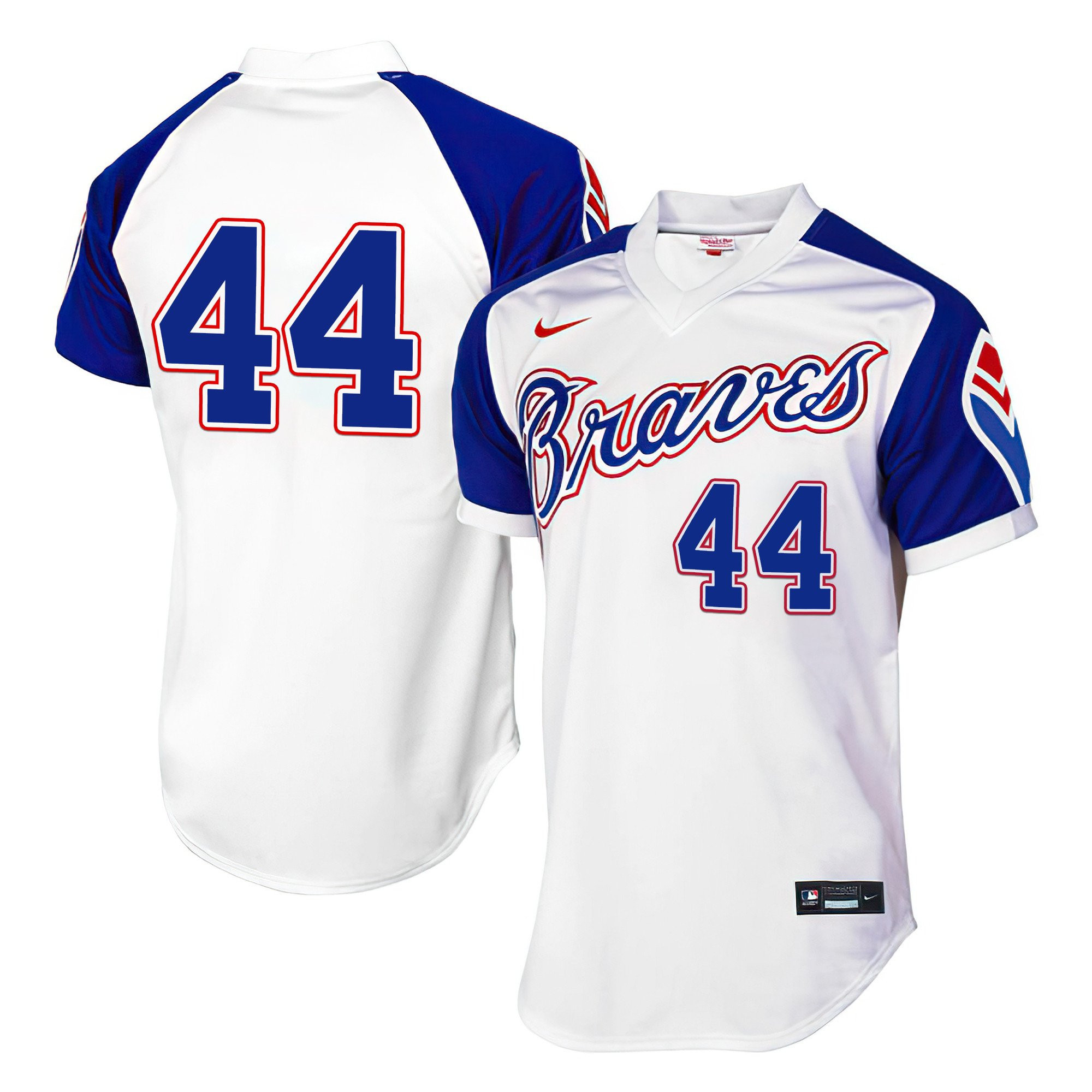 Hank Aaron Men's Atlanta Braves 1974 Throwback 1974 Jersey - All Stitched