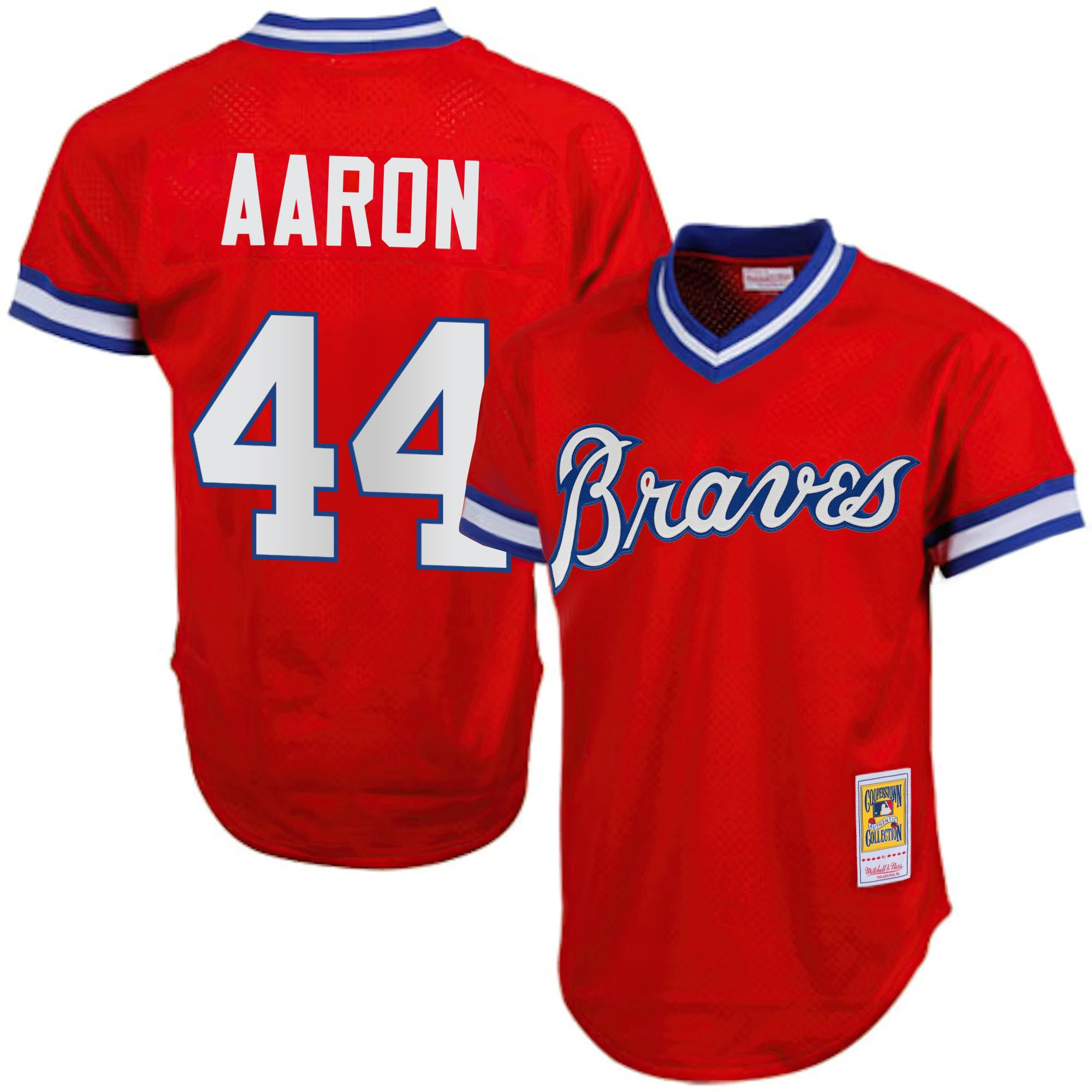 Hank Aaron Men's Atlanta Braves 1974 Throwback 1980 Jersey - All Stitched