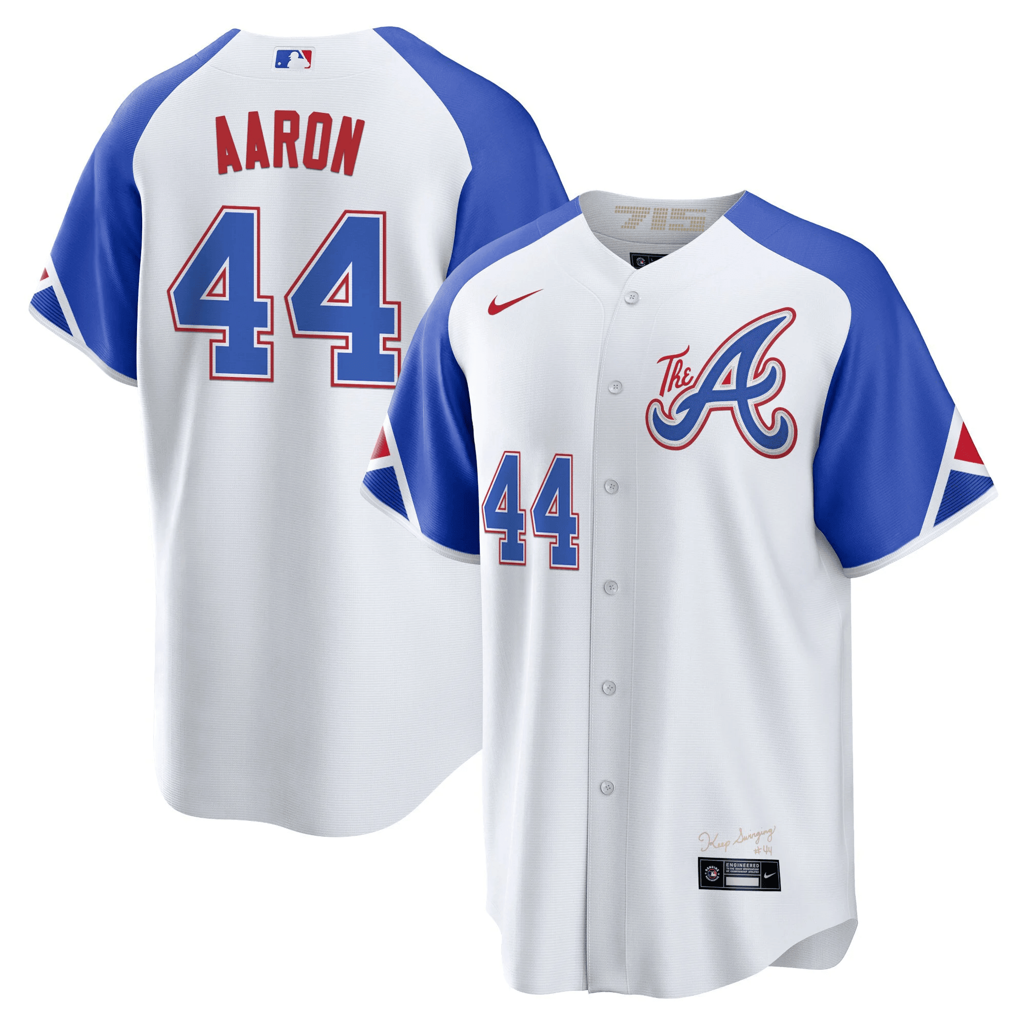 Hank Aaron Men's Atlanta Braves Champions City Connect Gold Cool Base Jersey - All Stitched