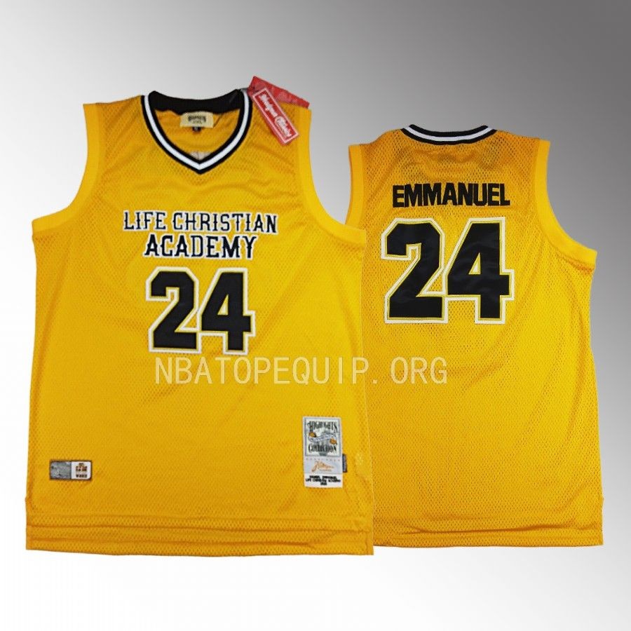 Hansel Enmanuel One-Armed Player Christian Academy #24 Yellow Jersey High School