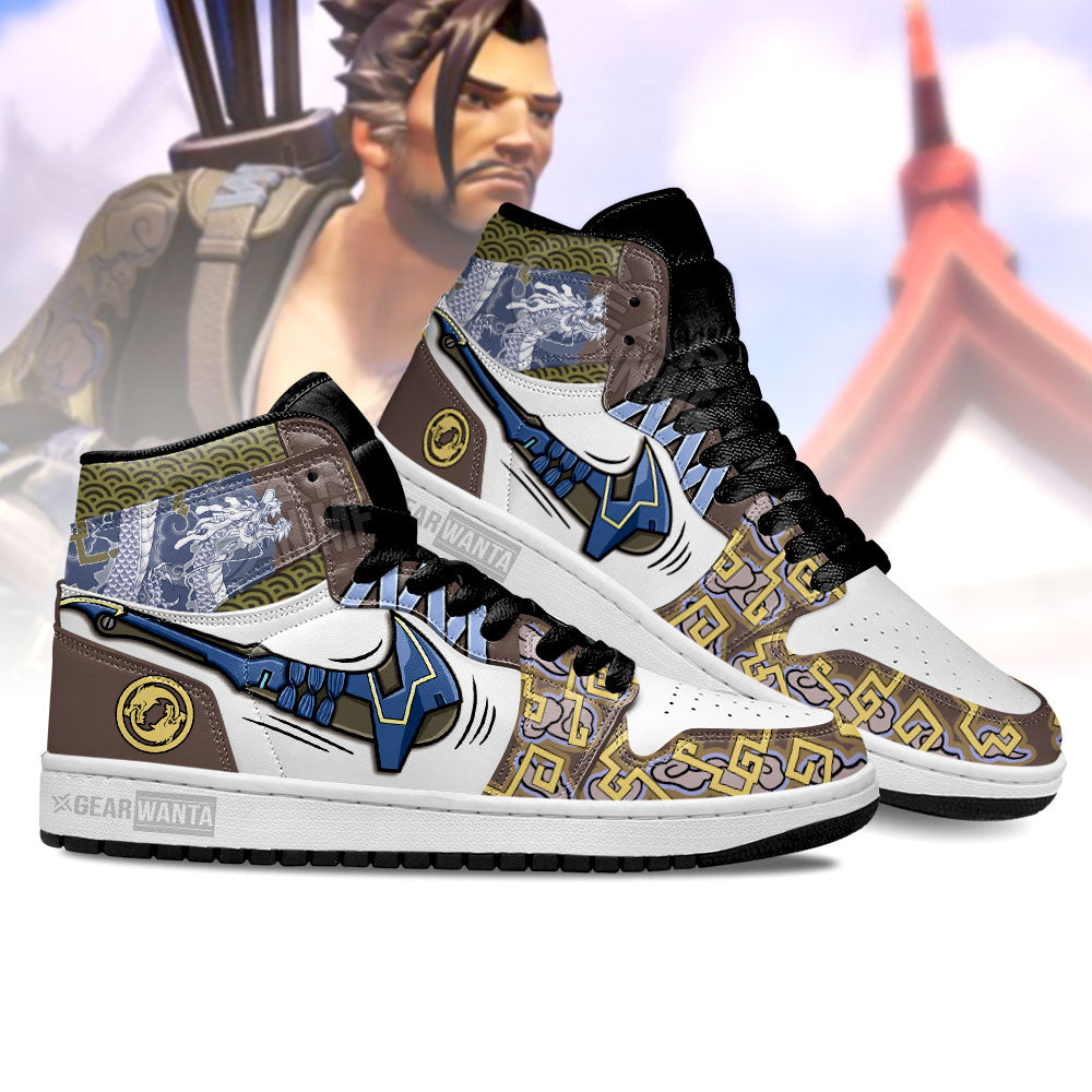 Hanzo Swoosh Overwatch J1 Shoes For Fans Sneakers, Air Jordan Hightop