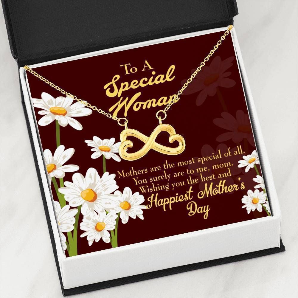 Happiest Mother’s Day Gift For Mom Infinity Heart Necklace